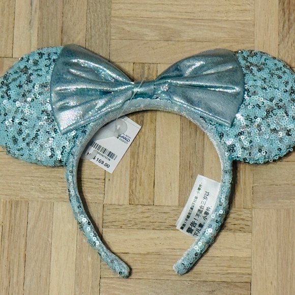 Disney - Arendelle Aqua Minnie Ears, Sequined, Brand New With Tags! - Picture 2 of 2